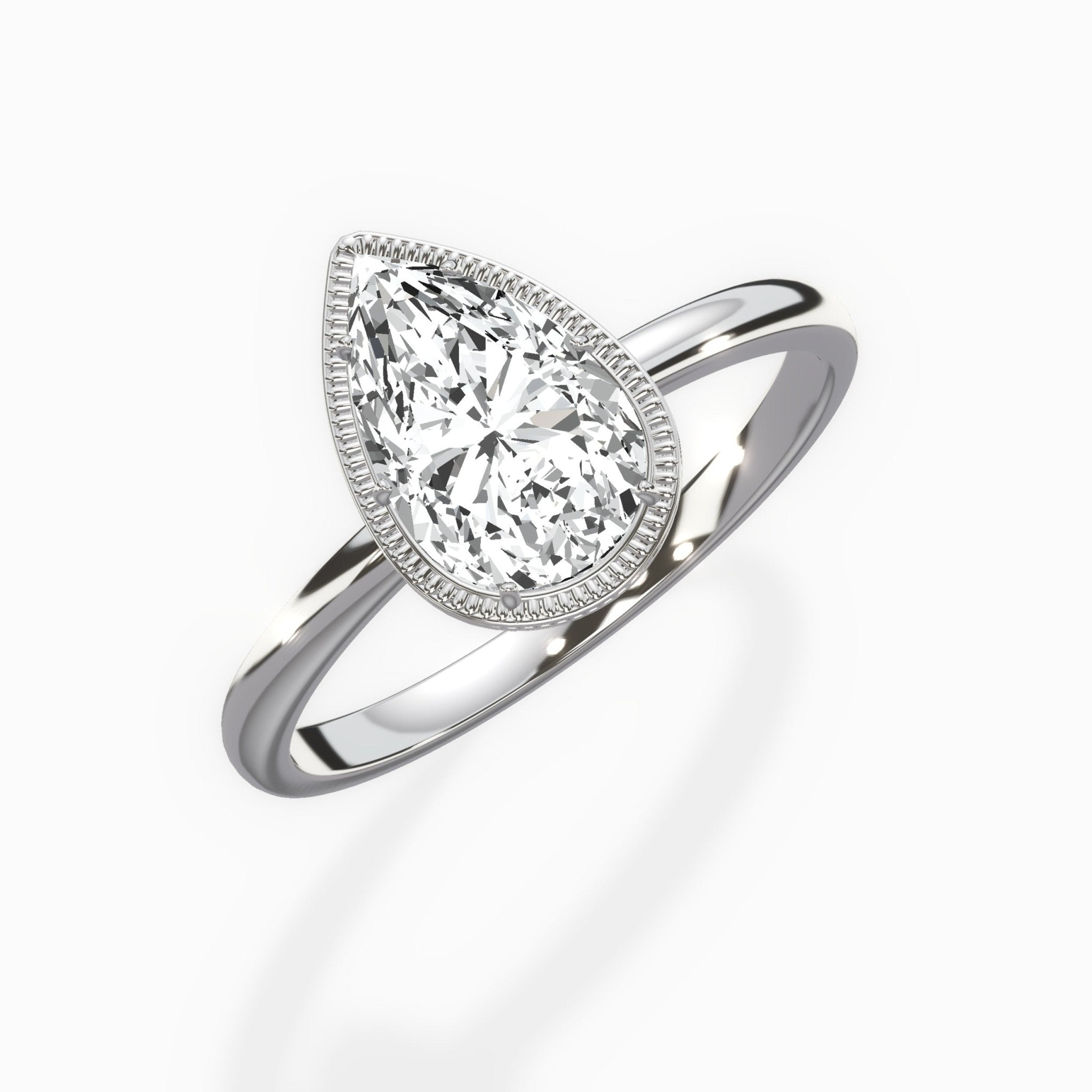 Milgrain Solitaire Engagement Ring - The Better Diamonds