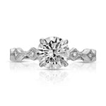 Timeless Solitaire Round Engagement Ring in White Gold