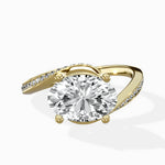 Open Swirl Bypass Solitaire Ring Engagement Ring - The Better Diamonds