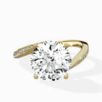 Open Swirl Bypass Solitaire Ring Engagement Ring - The Better Diamonds