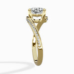 Open Swirl Bypass Solitaire Ring Engagement Ring - The Better Diamonds