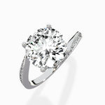Open Swirl Bypass Solitaire Ring Engagement Ring - The Better Diamonds