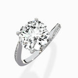 Open Swirl Bypass Solitaire Ring Engagement Ring - The Better Diamonds
