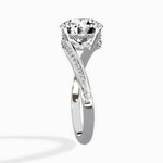 Open Swirl Bypass Solitaire Ring Engagement Ring - The Better Diamonds