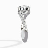 Open Swirl Bypass Solitaire Ring Engagement Ring - The Better Diamonds
