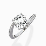 Open Swirl Bypass Solitaire Ring Engagement Ring - The Better Diamonds