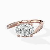 Open Swirl Bypass Solitaire Ring Engagement Ring - The Better Diamonds