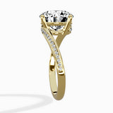 Open Swirl Bypass Solitaire Ring Engagement Ring - The Better Diamonds