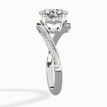 Open Swirl Bypass Solitaire Ring Engagement Ring - The Better Diamonds