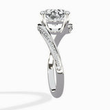 Open Swirl Bypass Solitaire Ring Engagement Ring - The Better Diamonds