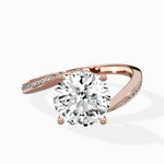 Open Swirl Bypass Solitaire Ring Engagement Ring - The Better Diamonds