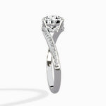 Open Swirl Bypass Solitaire Ring Engagement Ring - The Better Diamonds