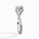 Open Swirl Bypass Solitaire Ring Engagement Ring - The Better Diamonds