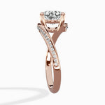 Open Swirl Bypass Solitaire Ring Engagement Ring - The Better Diamonds