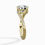 Open Swirl Bypass Solitaire Ring Engagement Ring - The Better Diamonds