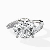 Open Swirl Bypass Solitaire Ring Engagement Ring - The Better Diamonds
