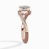 Open Swirl Bypass Solitaire Ring Engagement Ring - The Better Diamonds