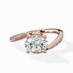 Open Swirl Bypass Solitaire Ring Engagement Ring - The Better Diamonds