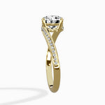 Open Swirl Bypass Solitaire Ring Engagement Ring - The Better Diamonds