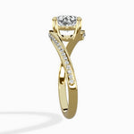 Open Swirl Bypass Solitaire Ring Engagement Ring - The Better Diamonds