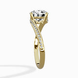 Open Swirl Bypass Solitaire Ring Engagement Ring - The Better Diamonds