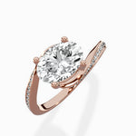 Open Swirl Bypass Solitaire Ring Engagement Ring - The Better Diamonds