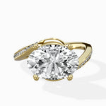 Open Swirl Bypass Solitaire Ring Engagement Ring - The Better Diamonds