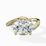 Open Swirl Bypass Solitaire Ring Engagement Ring - The Better Diamonds