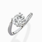 Open Swirl Bypass Solitaire Ring Engagement Ring - The Better Diamonds