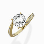 Open Swirl Bypass Solitaire Ring Engagement Ring - The Better Diamonds