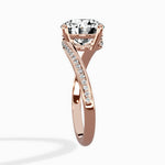 Open Swirl Bypass Solitaire Ring Engagement Ring - The Better Diamonds