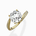 Open Swirl Bypass Solitaire Ring Engagement Ring - The Better Diamonds