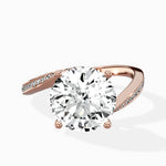 Open Swirl Bypass Solitaire Ring Engagement Ring - The Better Diamonds
