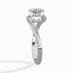 Open Swirl Bypass Solitaire Ring Engagement Ring - The Better Diamonds