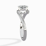 Open Swirl Bypass Solitaire Ring Engagement Ring - The Better Diamonds