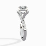 Open Swirl Bypass Solitaire Ring Engagement Ring - The Better Diamonds
