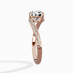 Open Swirl Bypass Solitaire Ring Engagement Ring - The Better Diamonds
