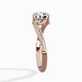 Open Swirl Bypass Solitaire Ring Engagement Ring - The Better Diamonds