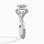 Open Swirl Bypass Solitaire Ring Engagement Ring - The Better Diamonds