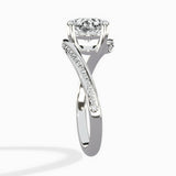 Open Swirl Bypass Solitaire Ring Engagement Ring - The Better Diamonds