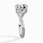 Open Swirl Bypass Solitaire Ring Engagement Ring - The Better Diamonds