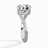 Open Swirl Bypass Solitaire Ring Engagement Ring - The Better Diamonds
