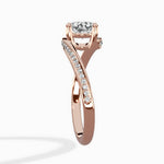Open Swirl Bypass Solitaire Ring Engagement Ring - The Better Diamonds