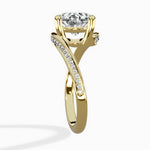 Open Swirl Bypass Solitaire Ring Engagement Ring - The Better Diamonds