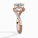 Open Swirl Bypass Solitaire Ring Engagement Ring - The Better Diamonds