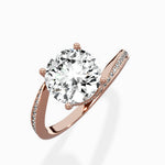 Open Swirl Bypass Solitaire Ring Engagement Ring - The Better Diamonds