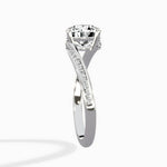 Open Swirl Bypass Solitaire Ring Engagement Ring - The Better Diamonds