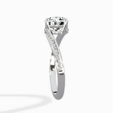 Open Swirl Bypass Solitaire Ring Engagement Ring - The Better Diamonds
