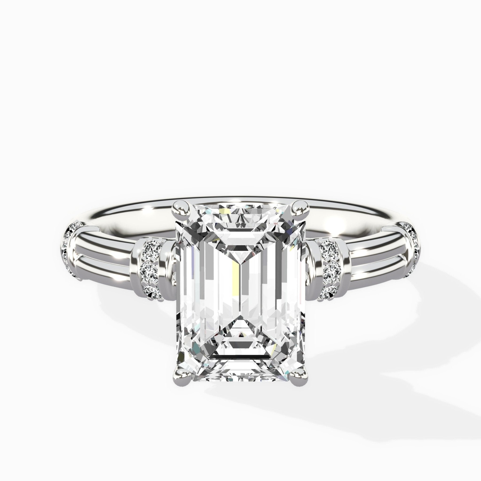 Ornate Six Prong Vintage Solitaire Ring Engagement Ring - The Better Diamonds