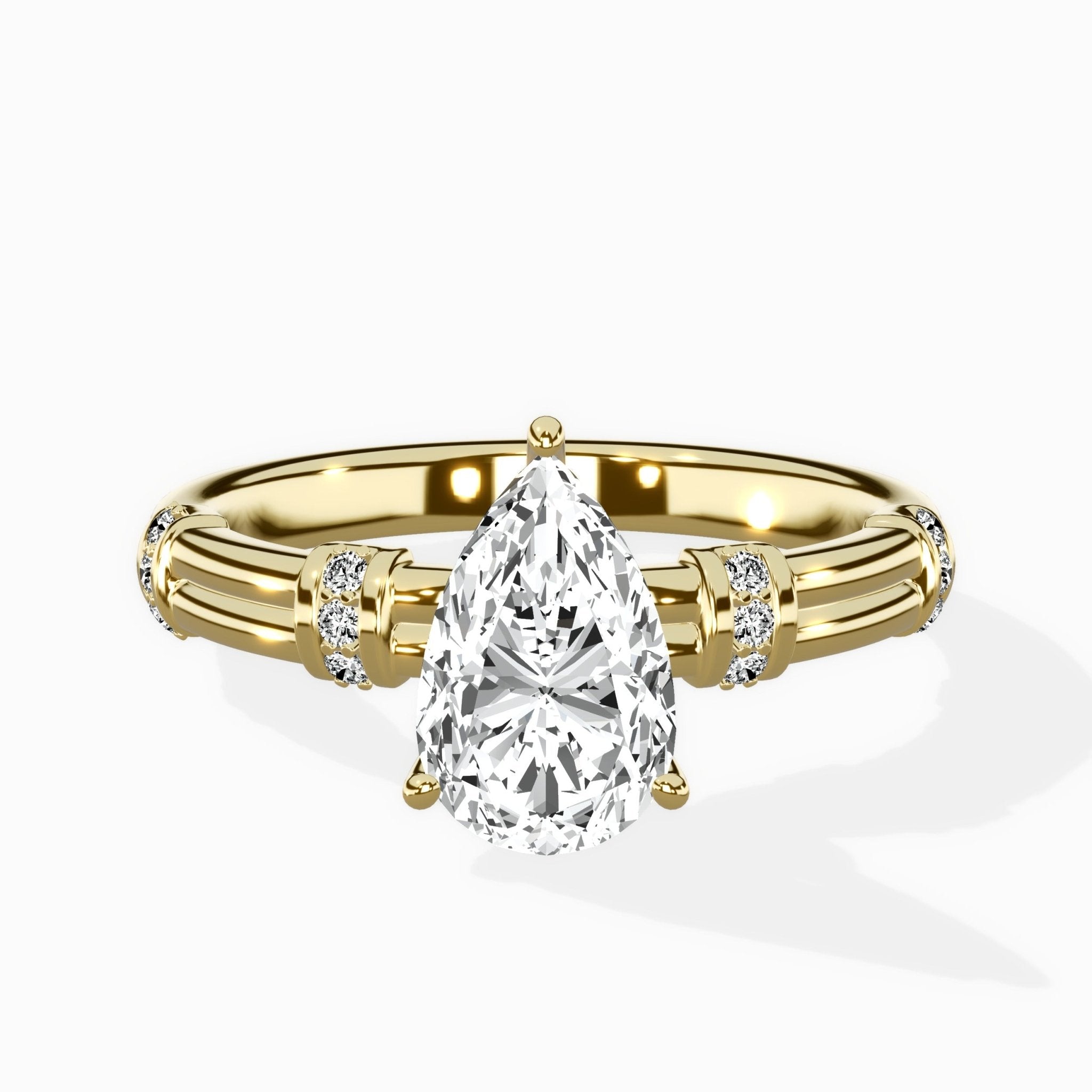 Ornate Six Prong Vintage Solitaire Ring Engagement Ring - The Better Diamonds